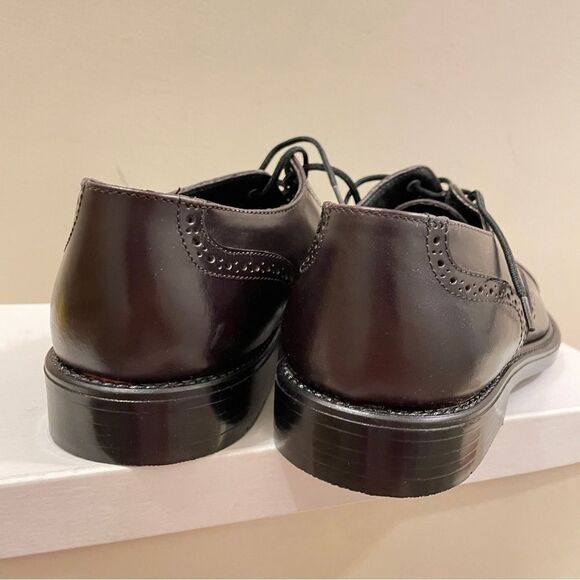 NIB Men's Vintage Wingtip Oxford Dress Shoes Dark Brown - US 7.5 - Picture 8 of 10